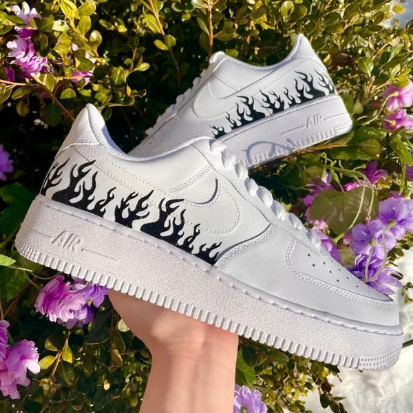 Custom Air Force 1 Black Flame â oicustom
