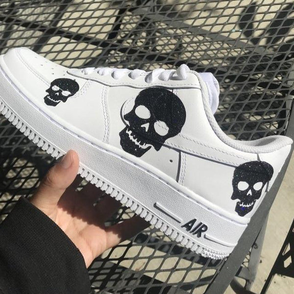 Custom Air Force 1 Black Holo Skull-oicustom