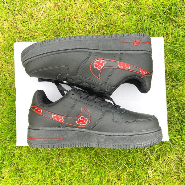 Custom Air Force 1 Black Red clouds-oicustom