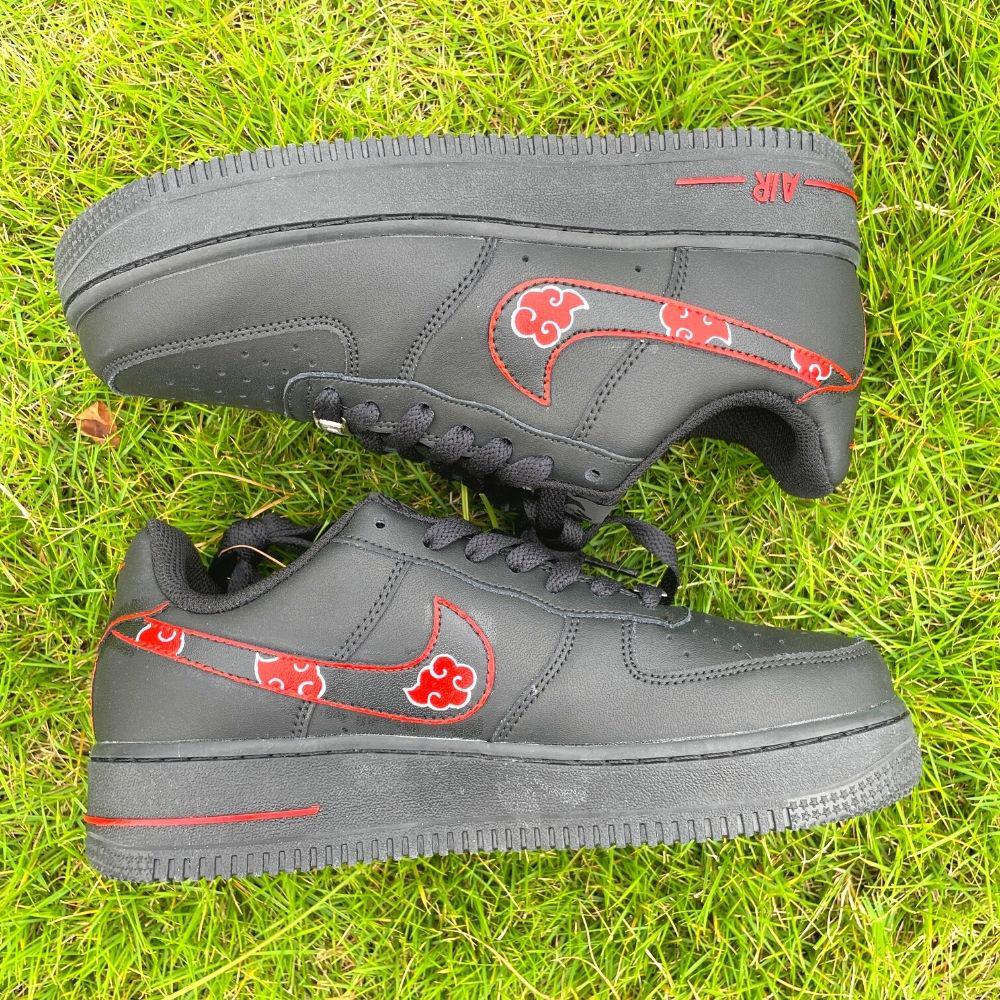 Custom Air Force 1 Black Red clouds-oicustom