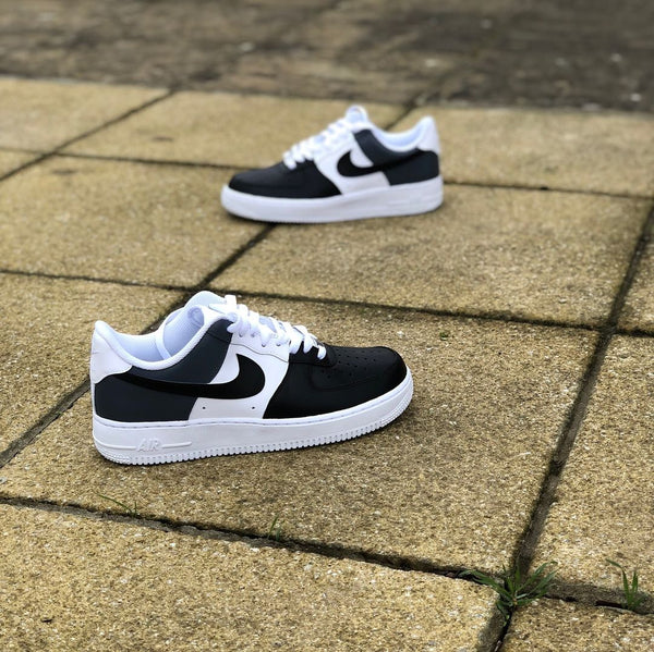 Custom Air Force 1 Black White-oicustom