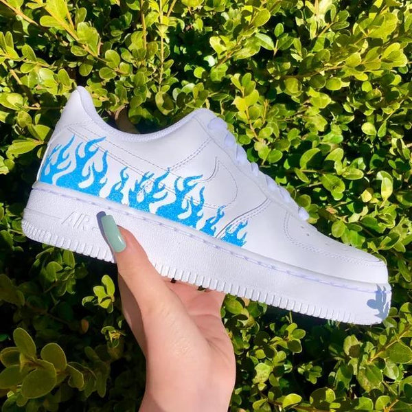 Custom Air Force 1 Blue Flame-oicustom