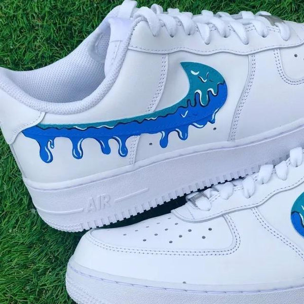 Custom Air Force 1 Blue Slime Drip-oicustom