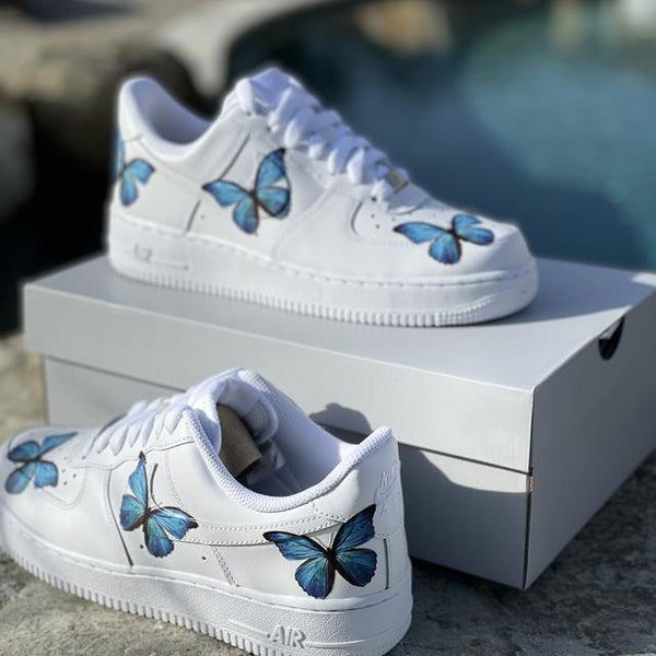 Custom Air Force 1 Butterfly Blue-oicustom