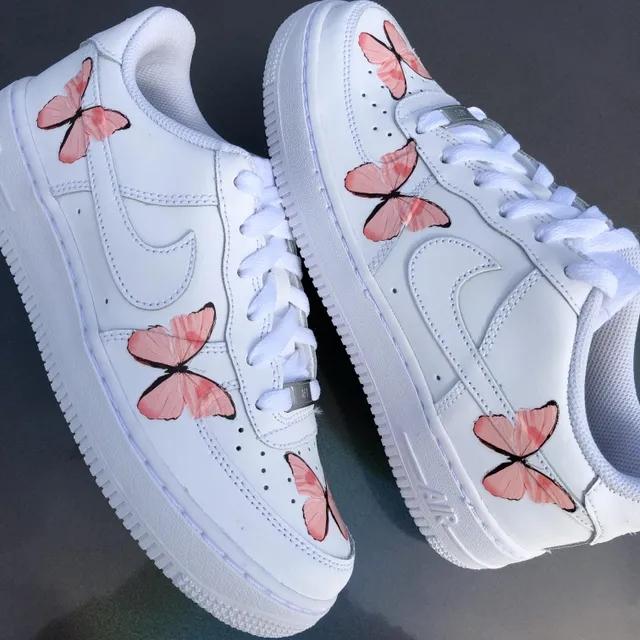 Custom Air Force 1 Butterfly Pink-oicustom