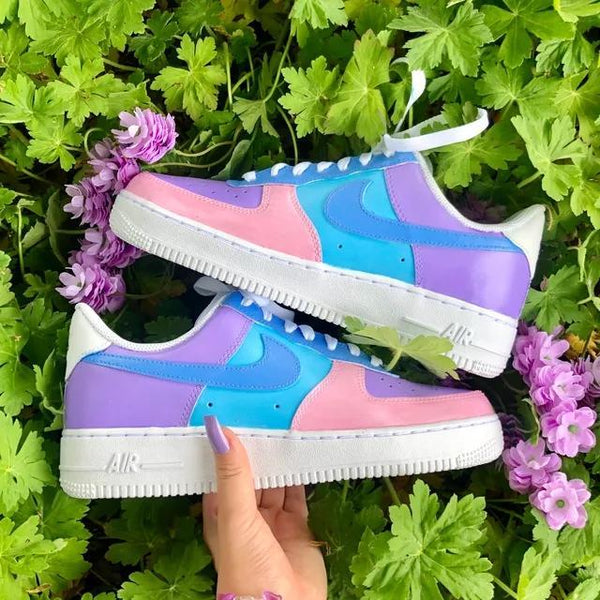 Custom Air Force 1 Candy Pastel Colorblock-oicustom