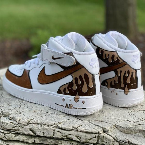 Custom Air Force 1 Caramel Drip-oicustom
