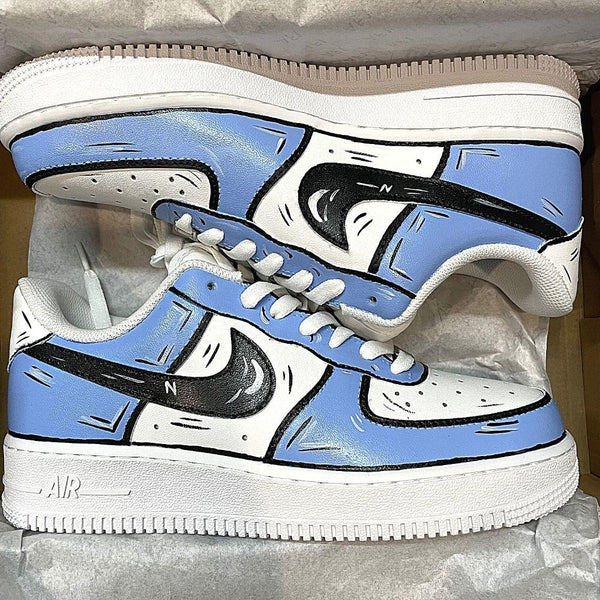 Custom Air Force 1 Cartoon Blue-oicustom