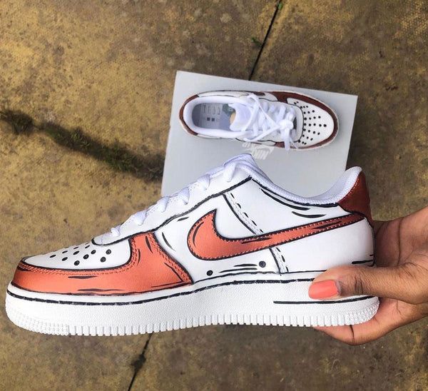 Custom Air Force 1 Cartoon Rose Gold-oicustom