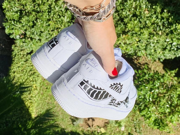 Custom Air Force 1 Dragon White Black-oicustom
