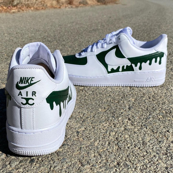 Custom Air Force 1 Green White Drip-oicustom