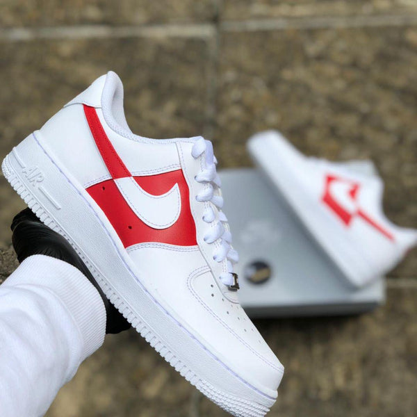Custom Air Force 1 Half Red-oicustom