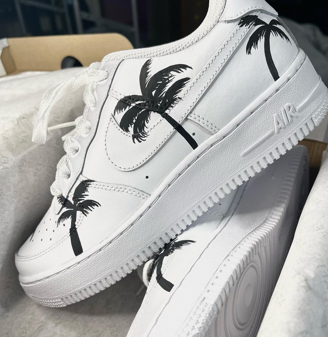 custom air force 1 hand drawn palm tree oicustom