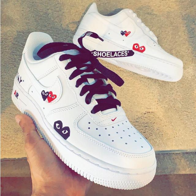 Custom Air Force 1 Heart Sneakers-oicustom