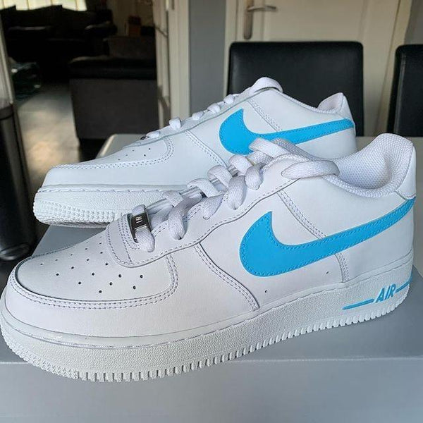 Custom Air Force 1 Light Blue Af1 💙-oicustom