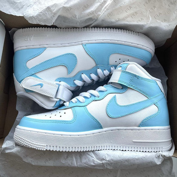 Custom Air Force 1 Mid Baby blues-oicustom