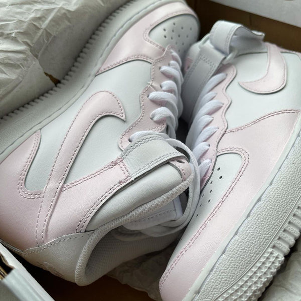 Custom Air Force 1 Mid BABY PINK-oicustom