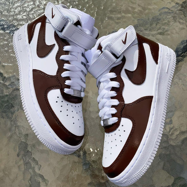 Custom Air Force 1 MID Dark Brown-oicustom