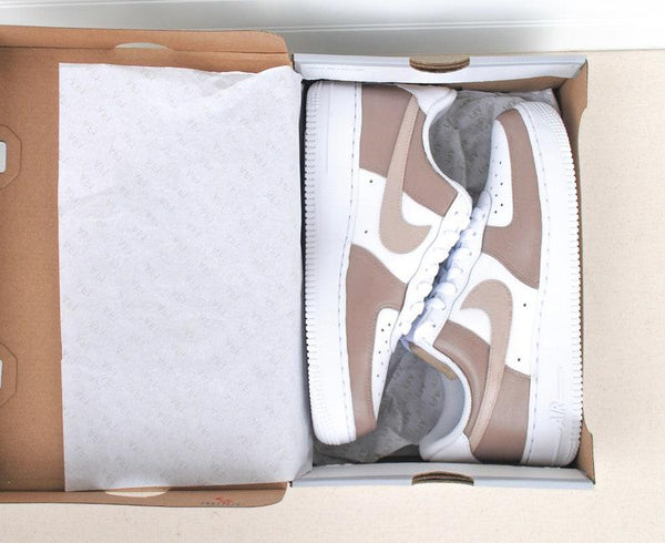 custom air force 1 neutrals colorblock handpainted-oicustom