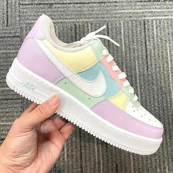 Custom Air Force 1 Pastel Rainbow-oicustom