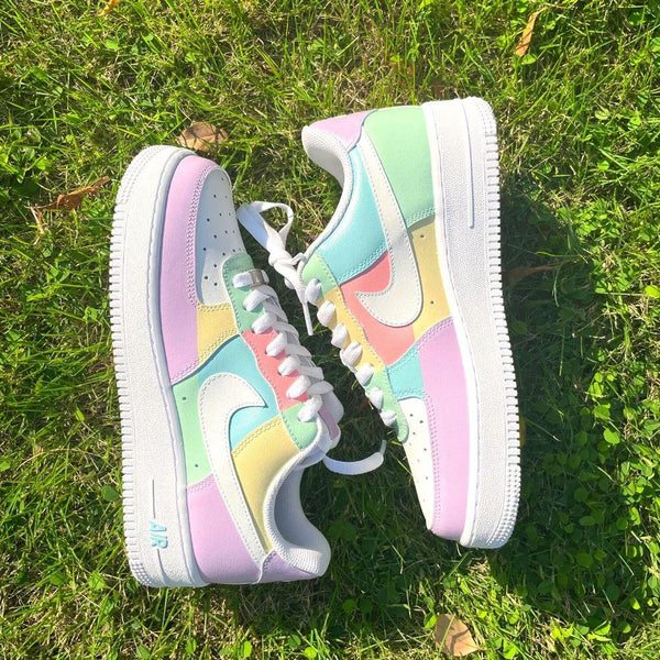 Custom Air Force 1 Pastel Rainbow-oicustom