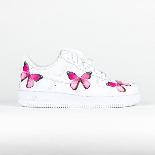 Custom Air Force 1 Pink Butterfly-oicustom