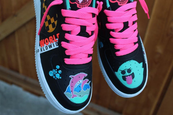 Custom Air Force 1 Pink Dolphin Wide-oicustom