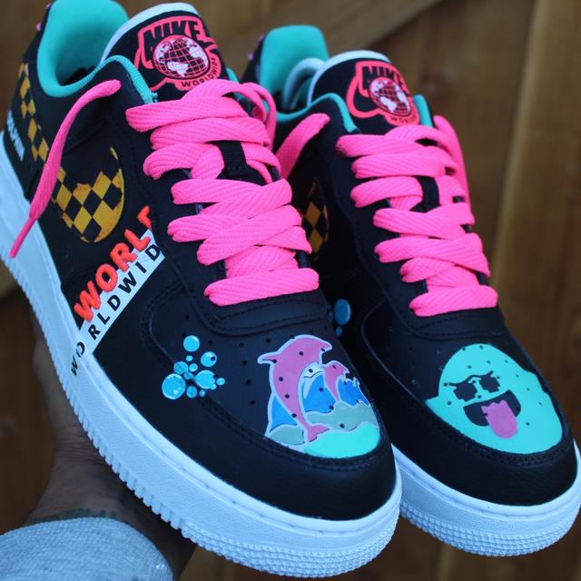 Custom Air Force 1 Pink Dolphin Wide-oicustom