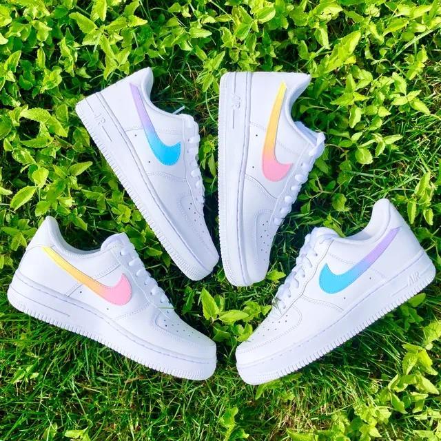 air force 1 pink yellow blue