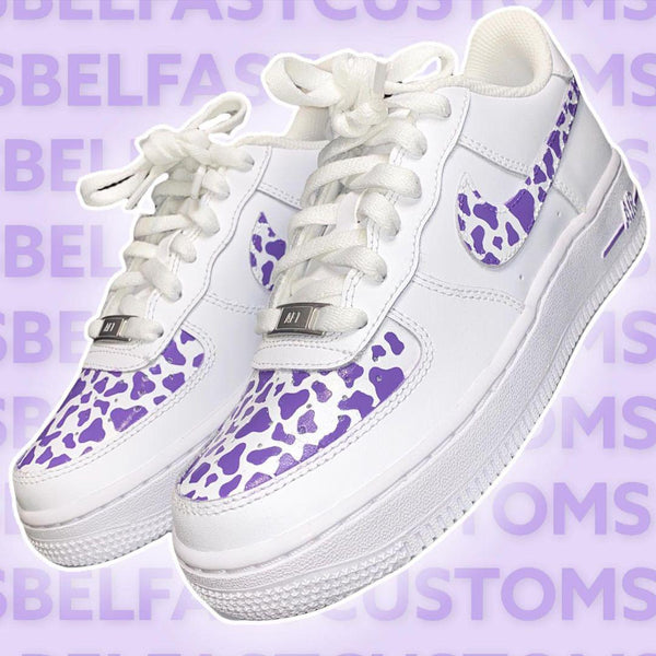 Custom Air Force 1 Purple Cows-oicustom