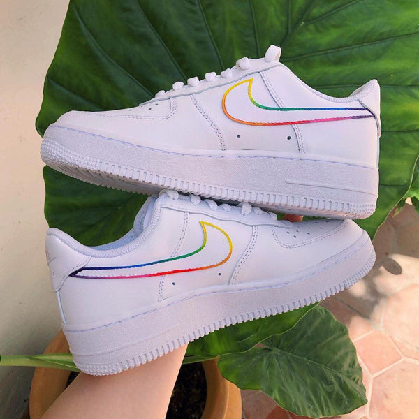 Custom Air Force 1 Rainbow Color Block-oicustom