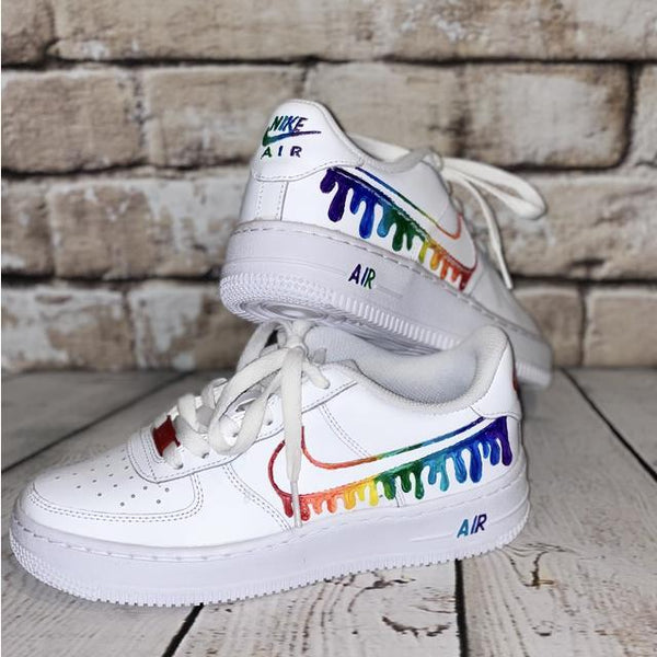Custom Air Force 1 Rainbow Drip-oicustom