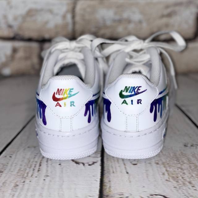 custom air force 1 rainbow drip