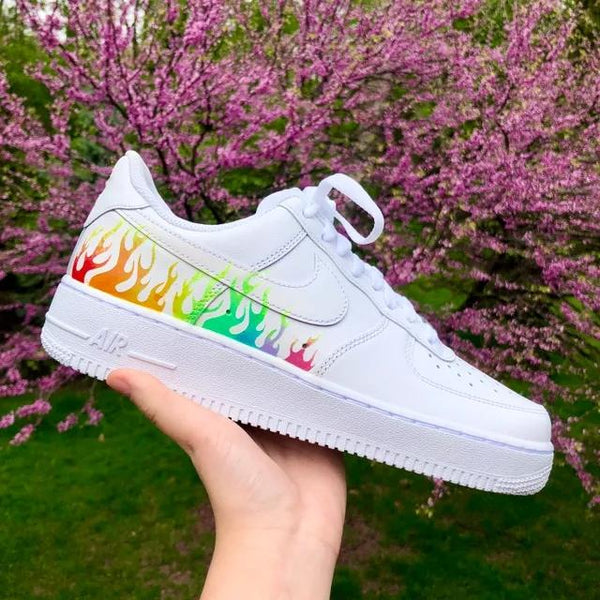 Custom Air Force 1 Rainbow Flame-oicustom