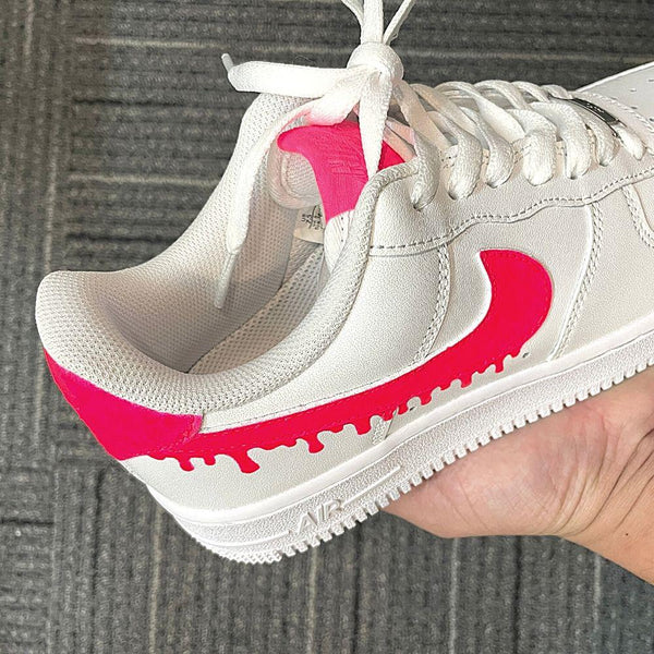 Custom Air Force 1 Red Drip Colour-oicustom
