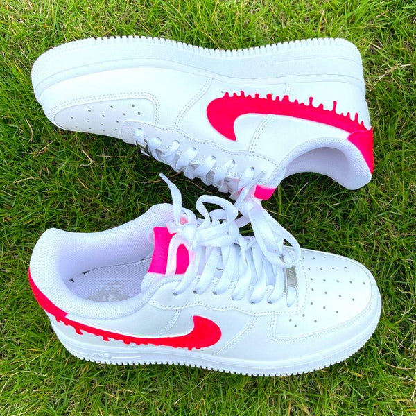 Custom Air Force 1 Red Drip Colour-oicustom