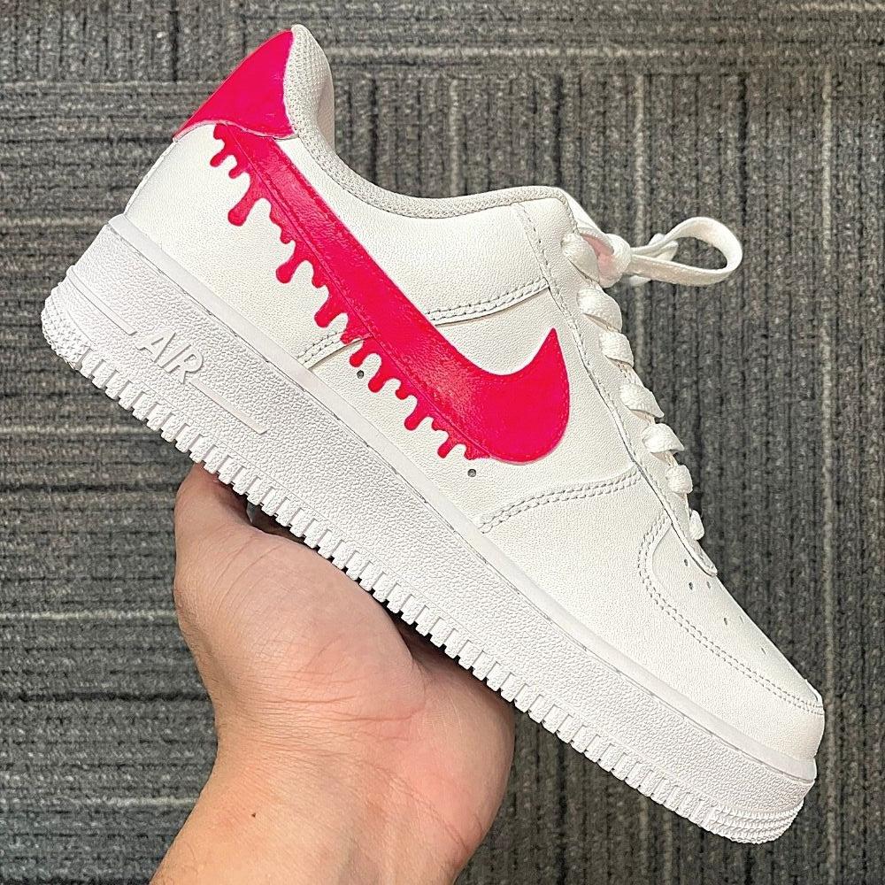 Custom Air Force 1 Red Drip Colour-oicustom