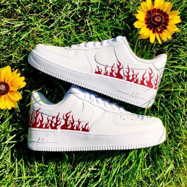 Custom Air Force 1 Red Flame-oicustom