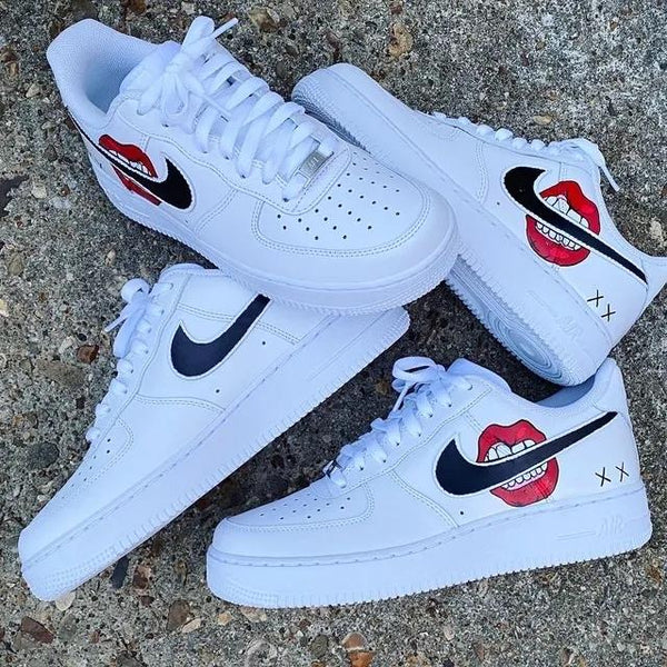 Custom Air Force 1 Red Lips Grr-oicustom