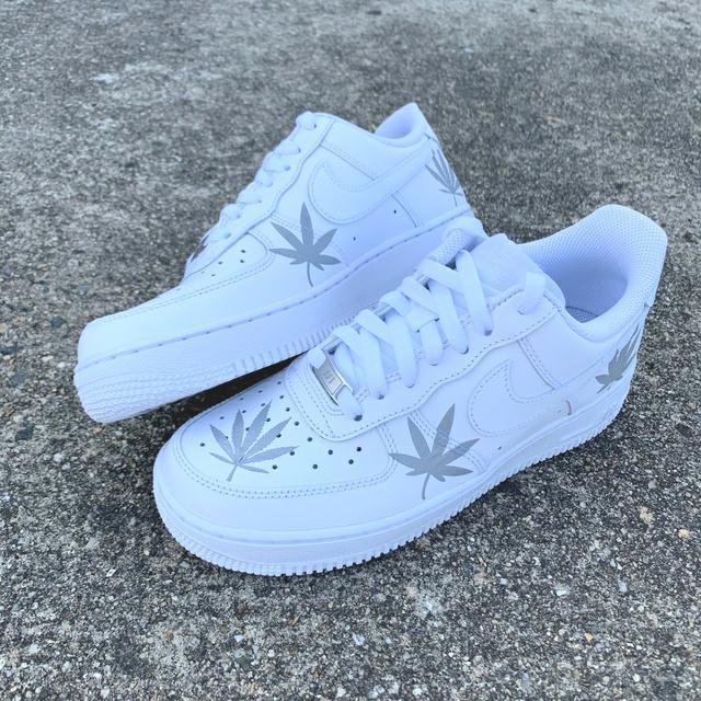 air force 1 plant pot Custom Air Force 1 Reflective Weed Leaf – oicustom