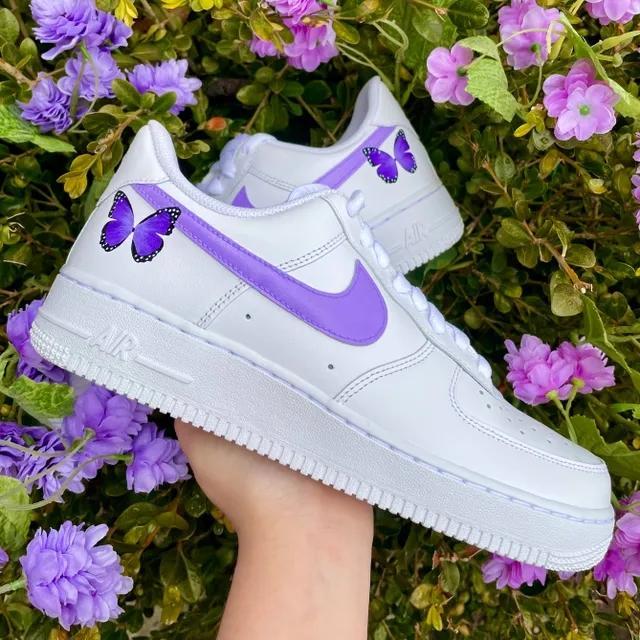 Custom Air Force 1 Royal Purple Butterfly – oicustom