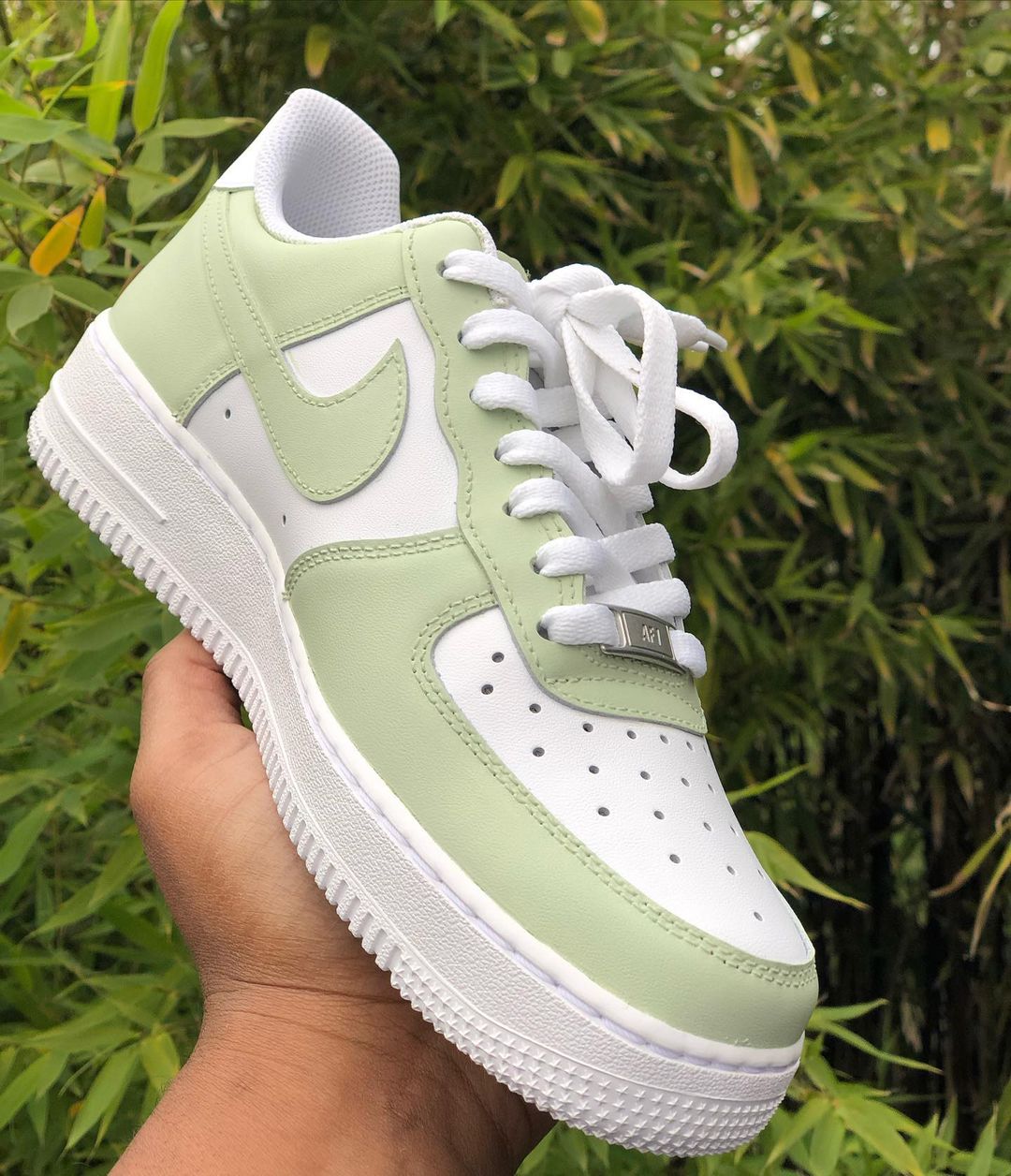 light green air force ones