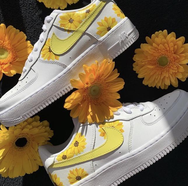 Nike Af1 Nike Sunflower Shoes Air Force Ones With Sunflowers