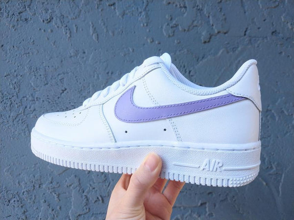 Custom Air Force 1 Violet Swoosh-oicustom