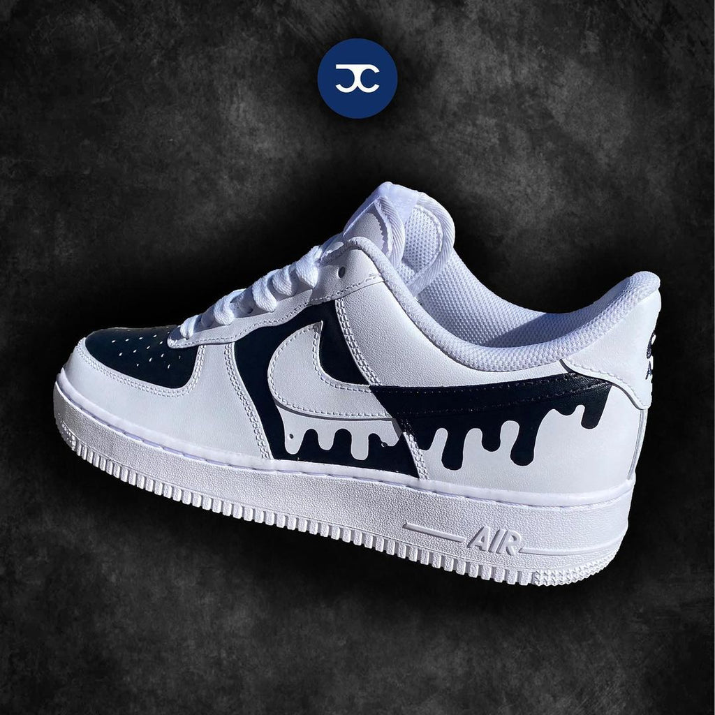 Custom Air Force 1 White Black Drip – oicustom display picture 1