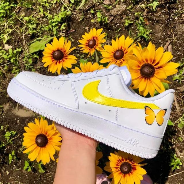 Custom Air Force 1 Yellow Butterfly-oicustom