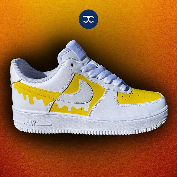 Custom Air Force 1 Yellow White Drip-oicustom