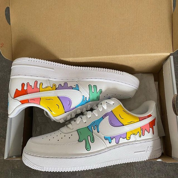Custom Air Force One Colorful Drip Af1-oicustom