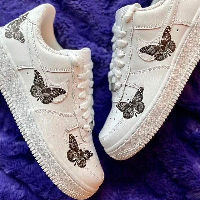 Custom Air Force One Detailed Butterfly Af1-oicustom