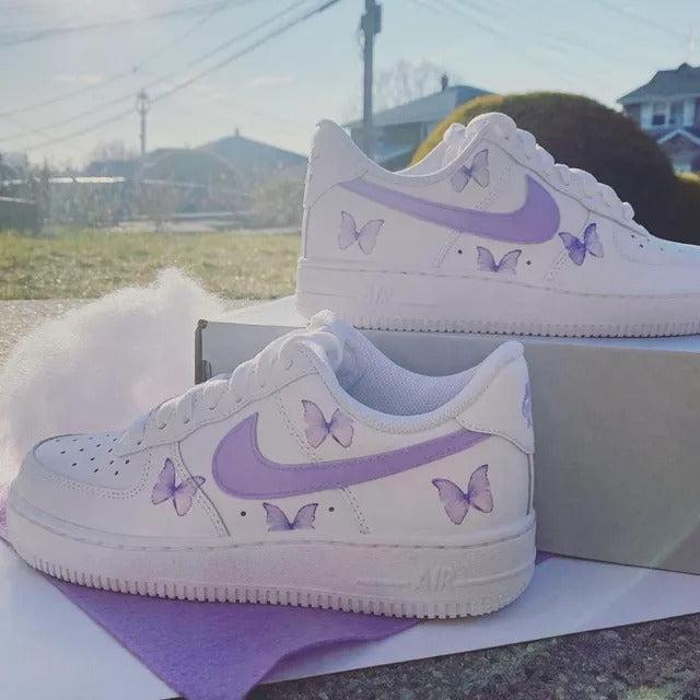 Custom Air Force One Lilac Butterfly Af1-oicustom